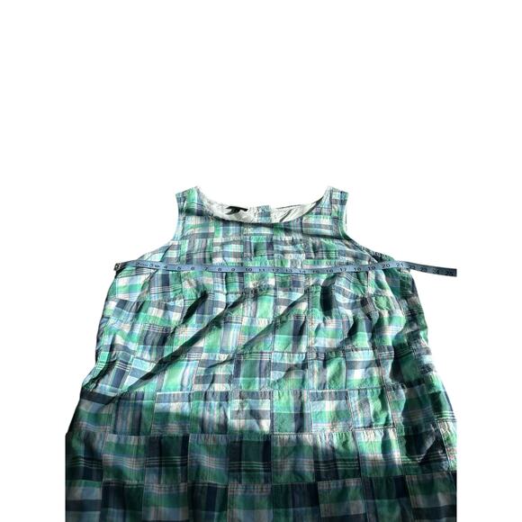 Talbots Plus Patchwork Sleeveless Madras Heritage Plaid Sleeveless Top Size 1X - Picture 9 of 10